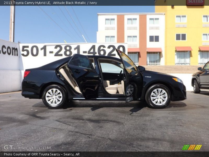 Attitude Black Metallic / Ivory 2013 Toyota Camry Hybrid LE