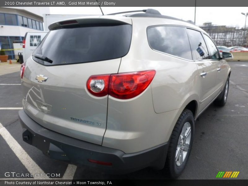 Gold Mist Metallic / Ebony 2010 Chevrolet Traverse LT AWD
