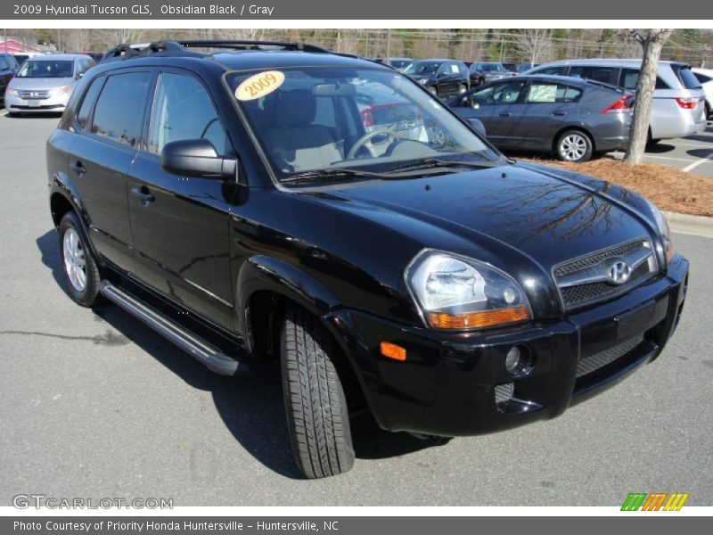 Obsidian Black / Gray 2009 Hyundai Tucson GLS