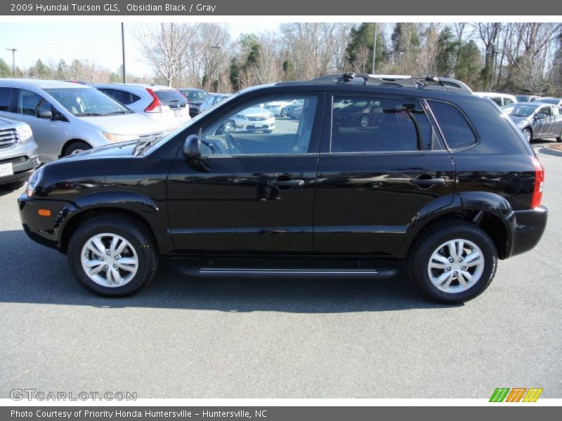 Obsidian Black / Gray 2009 Hyundai Tucson GLS