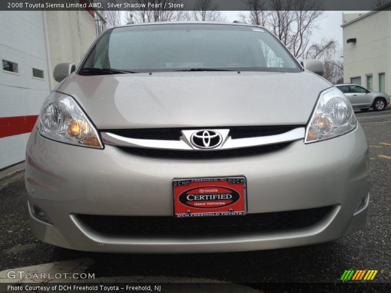 Silver Shadow Pearl / Stone 2008 Toyota Sienna Limited AWD