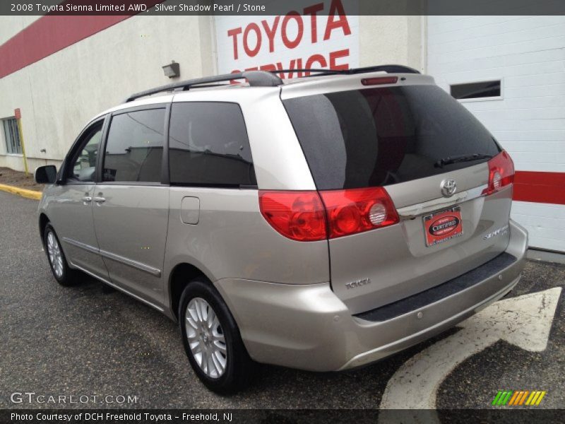Silver Shadow Pearl / Stone 2008 Toyota Sienna Limited AWD