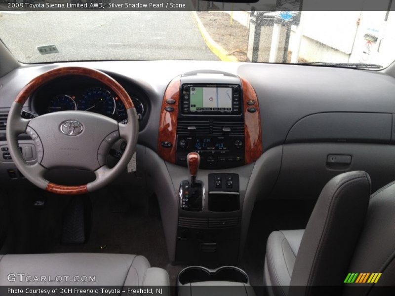 Silver Shadow Pearl / Stone 2008 Toyota Sienna Limited AWD