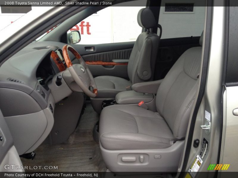 Silver Shadow Pearl / Stone 2008 Toyota Sienna Limited AWD