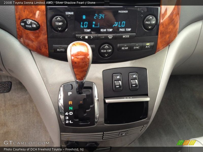 Silver Shadow Pearl / Stone 2008 Toyota Sienna Limited AWD