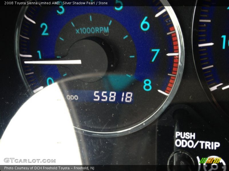 Silver Shadow Pearl / Stone 2008 Toyota Sienna Limited AWD