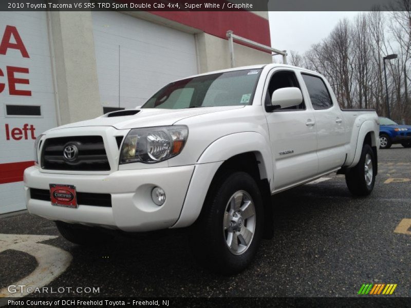 Super White / Graphite 2010 Toyota Tacoma V6 SR5 TRD Sport Double Cab 4x4