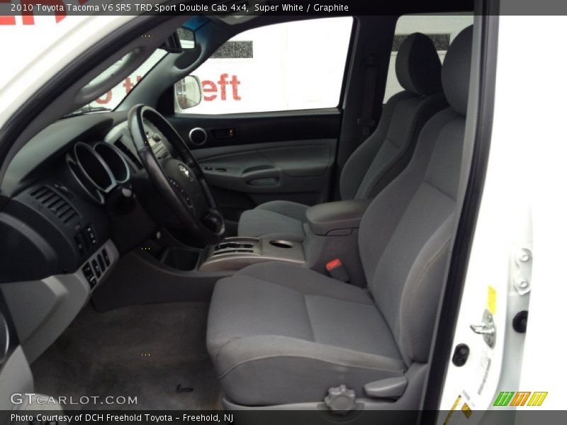 Super White / Graphite 2010 Toyota Tacoma V6 SR5 TRD Sport Double Cab 4x4