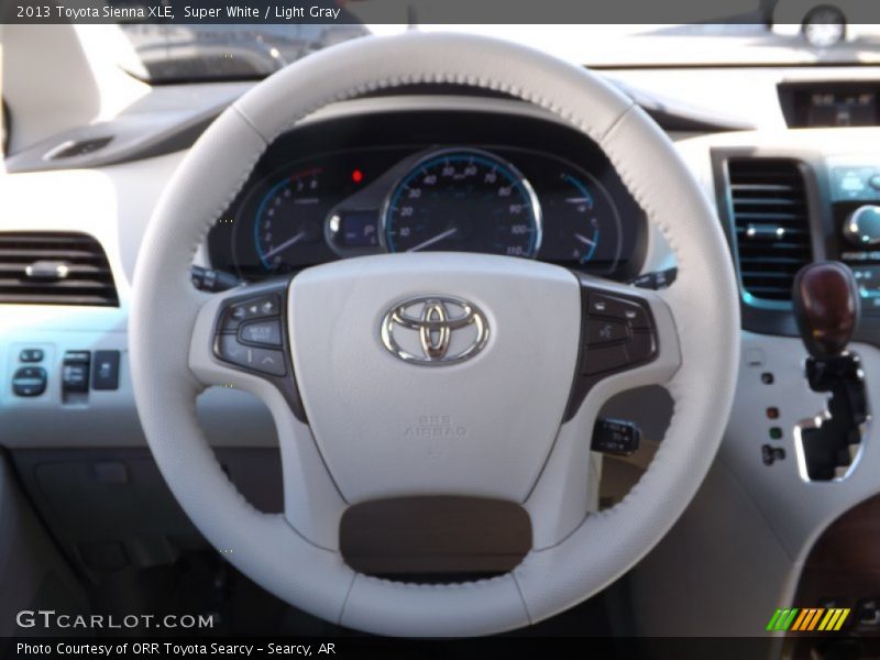Super White / Light Gray 2013 Toyota Sienna XLE