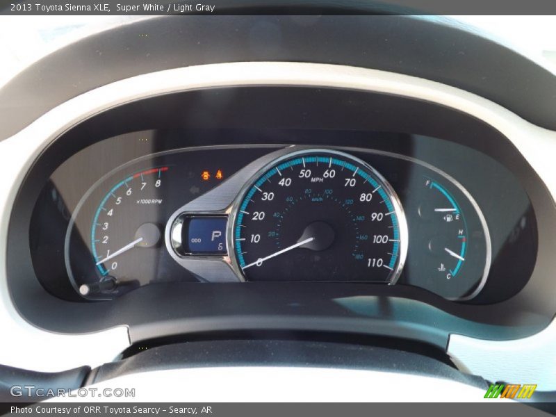 Super White / Light Gray 2013 Toyota Sienna XLE