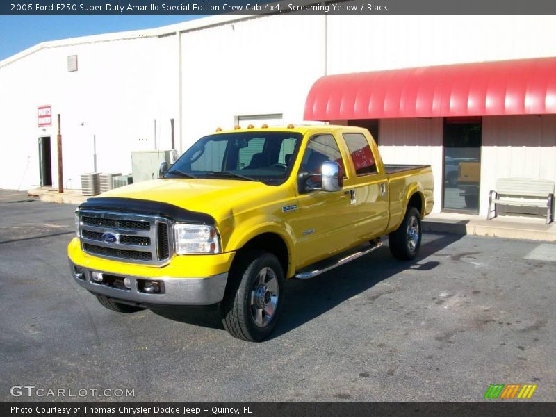 Screaming Yellow / Black 2006 Ford F250 Super Duty Amarillo Special Edition Crew Cab 4x4