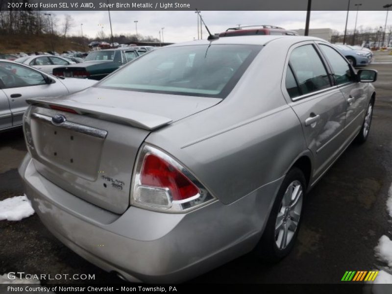 Silver Birch Metallic / Light Stone 2007 Ford Fusion SEL V6 AWD