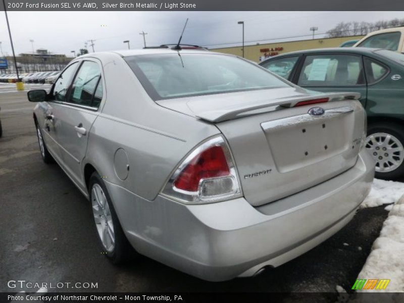 Silver Birch Metallic / Light Stone 2007 Ford Fusion SEL V6 AWD