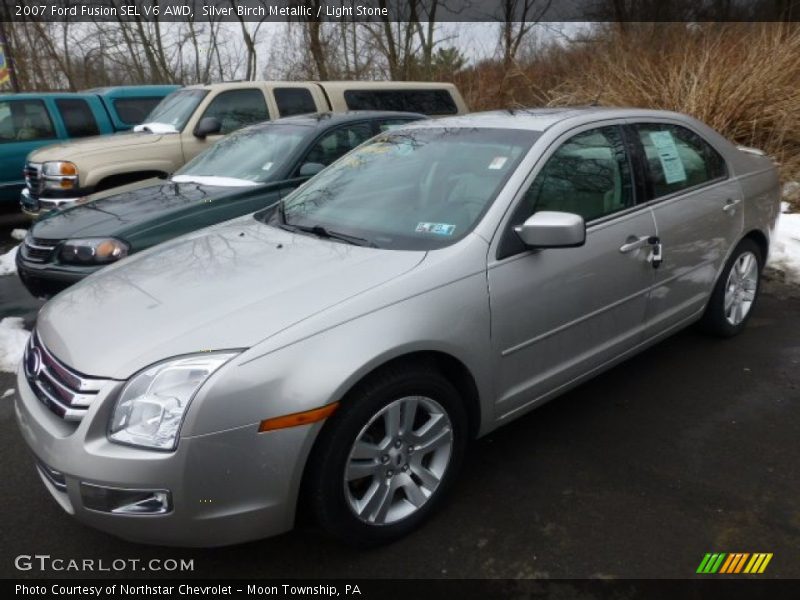 Silver Birch Metallic / Light Stone 2007 Ford Fusion SEL V6 AWD