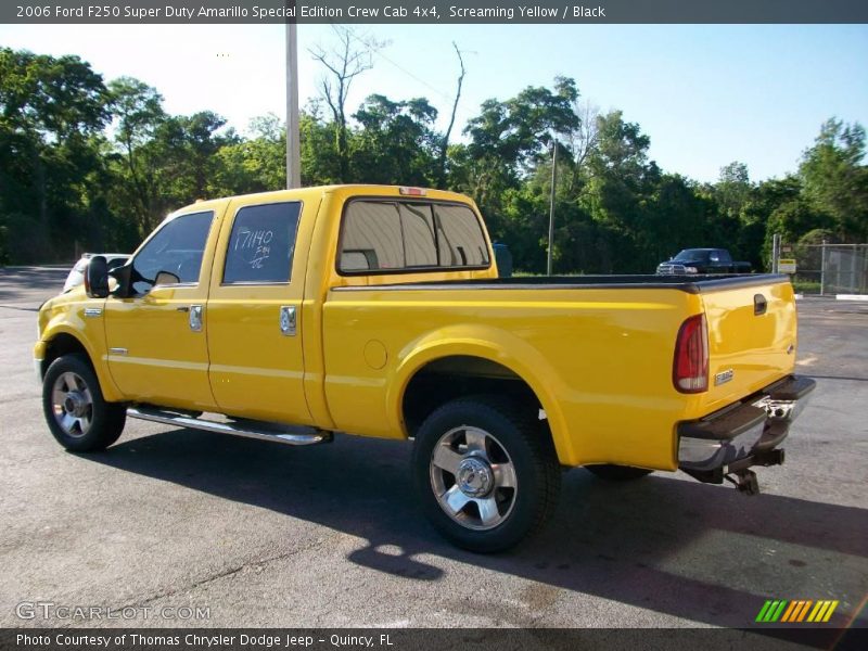 Screaming Yellow / Black 2006 Ford F250 Super Duty Amarillo Special Edition Crew Cab 4x4