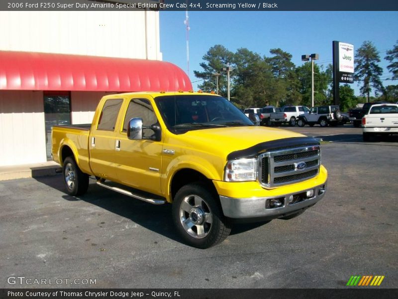 Screaming Yellow / Black 2006 Ford F250 Super Duty Amarillo Special Edition Crew Cab 4x4