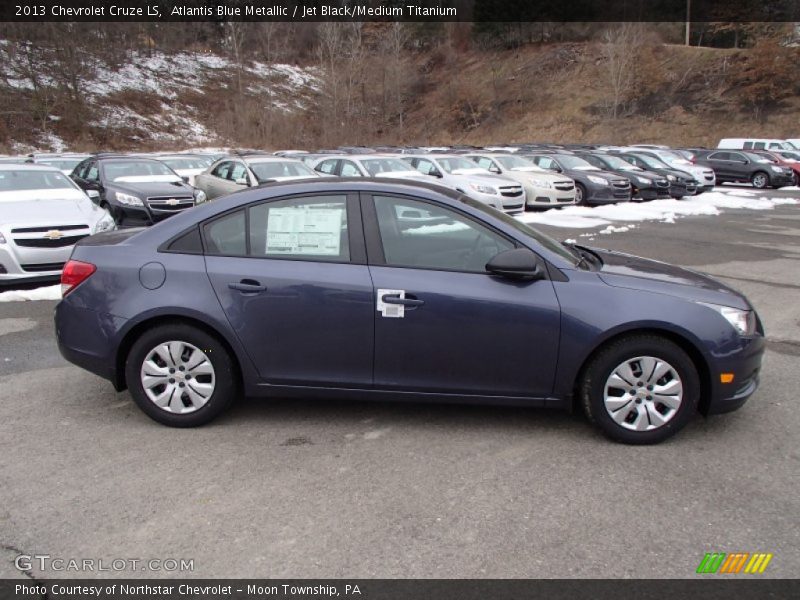 Atlantis Blue Metallic / Jet Black/Medium Titanium 2013 Chevrolet Cruze LS