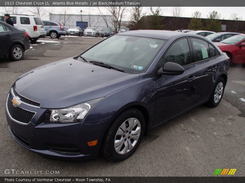 Atlantis Blue Metallic / Jet Black/Medium Titanium 2013 Chevrolet Cruze LS