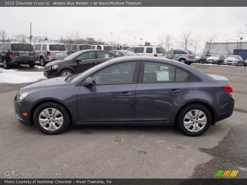 Atlantis Blue Metallic / Jet Black/Medium Titanium 2013 Chevrolet Cruze LS