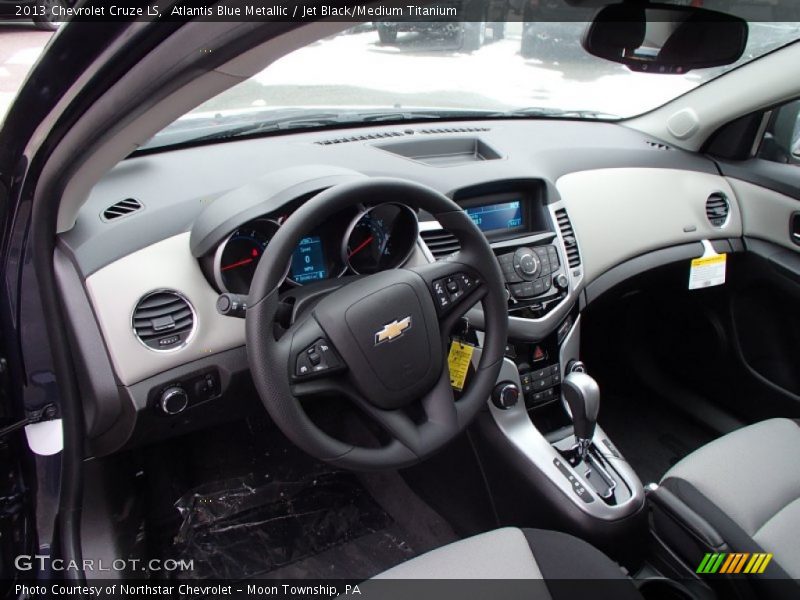 Atlantis Blue Metallic / Jet Black/Medium Titanium 2013 Chevrolet Cruze LS