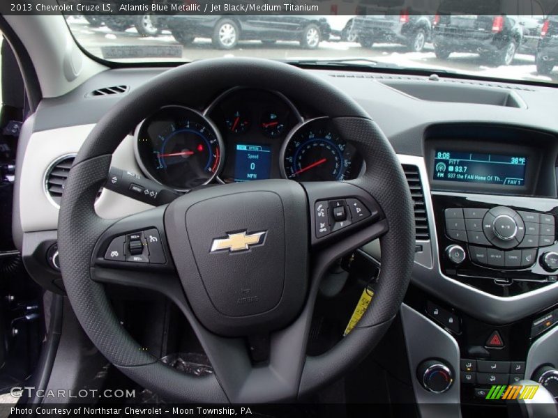 Atlantis Blue Metallic / Jet Black/Medium Titanium 2013 Chevrolet Cruze LS