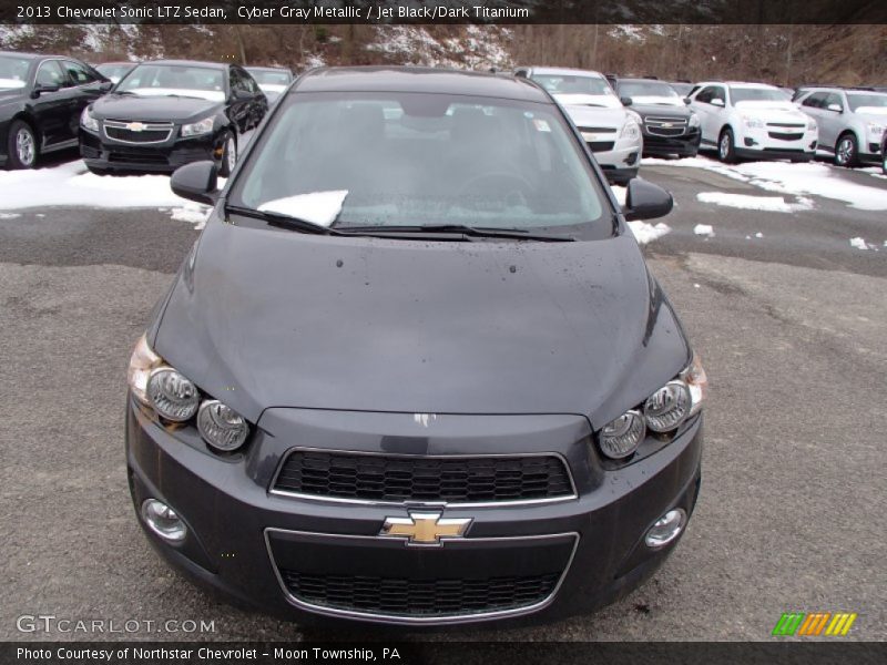 Cyber Gray Metallic / Jet Black/Dark Titanium 2013 Chevrolet Sonic LTZ Sedan
