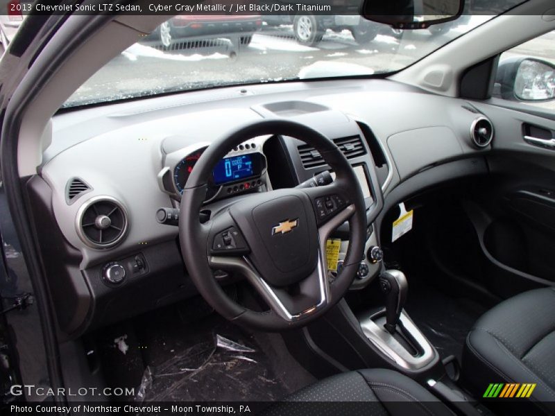Cyber Gray Metallic / Jet Black/Dark Titanium 2013 Chevrolet Sonic LTZ Sedan