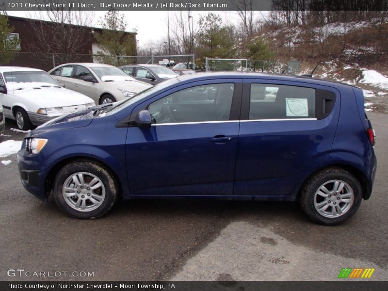 Blue Topaz Metallic / Jet Black/Dark Titanium 2013 Chevrolet Sonic LT Hatch
