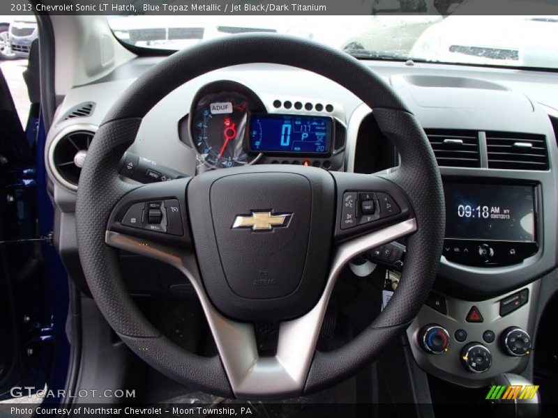 Blue Topaz Metallic / Jet Black/Dark Titanium 2013 Chevrolet Sonic LT Hatch