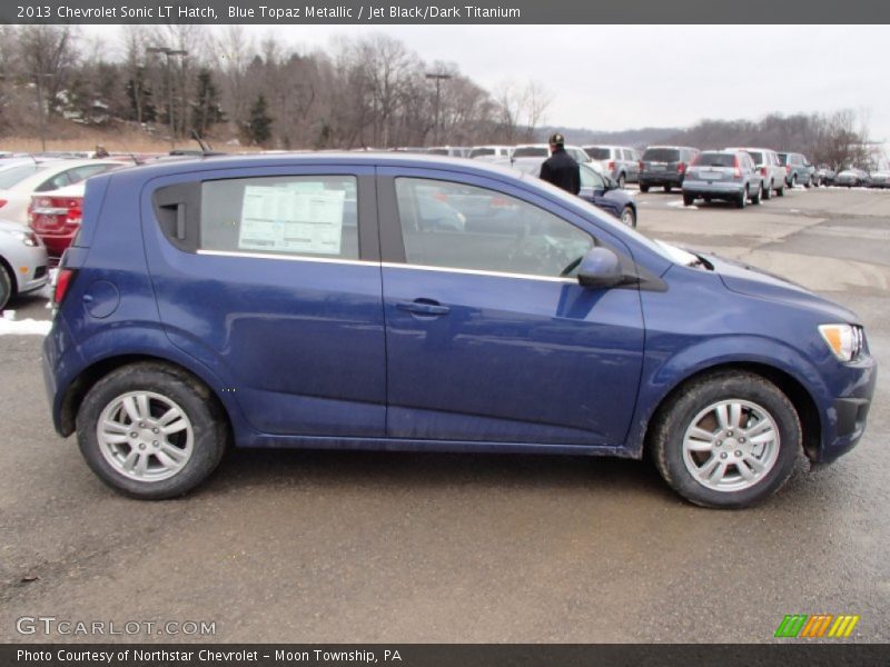 Blue Topaz Metallic / Jet Black/Dark Titanium 2013 Chevrolet Sonic LT Hatch