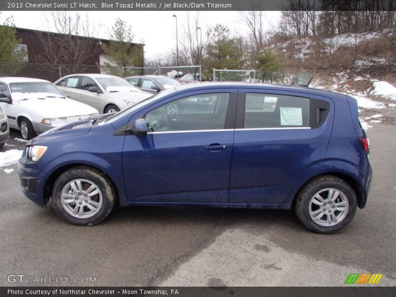 Blue Topaz Metallic / Jet Black/Dark Titanium 2013 Chevrolet Sonic LT Hatch
