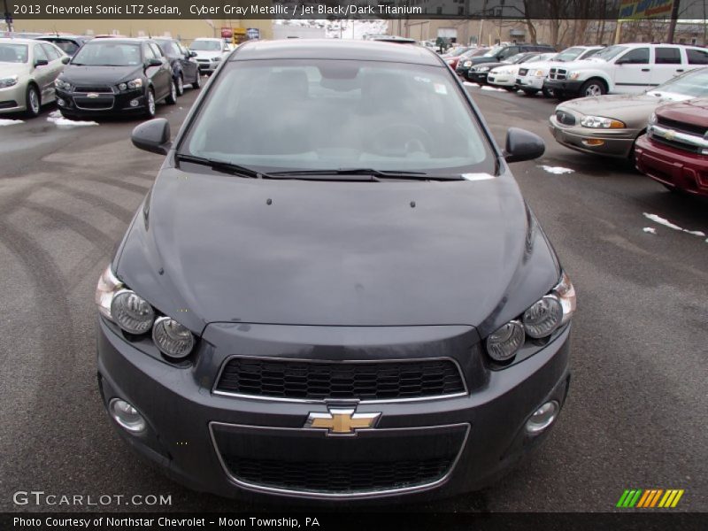Cyber Gray Metallic / Jet Black/Dark Titanium 2013 Chevrolet Sonic LTZ Sedan
