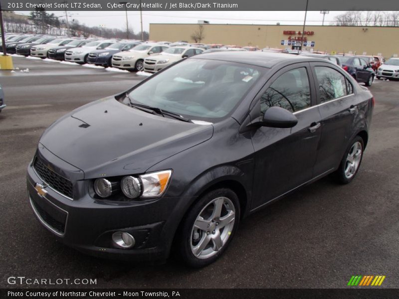 Cyber Gray Metallic / Jet Black/Dark Titanium 2013 Chevrolet Sonic LTZ Sedan