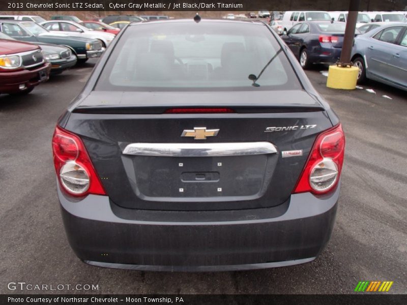 Cyber Gray Metallic / Jet Black/Dark Titanium 2013 Chevrolet Sonic LTZ Sedan