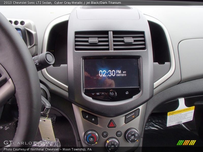Cyber Gray Metallic / Jet Black/Dark Titanium 2013 Chevrolet Sonic LTZ Sedan