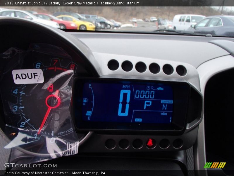 Cyber Gray Metallic / Jet Black/Dark Titanium 2013 Chevrolet Sonic LTZ Sedan