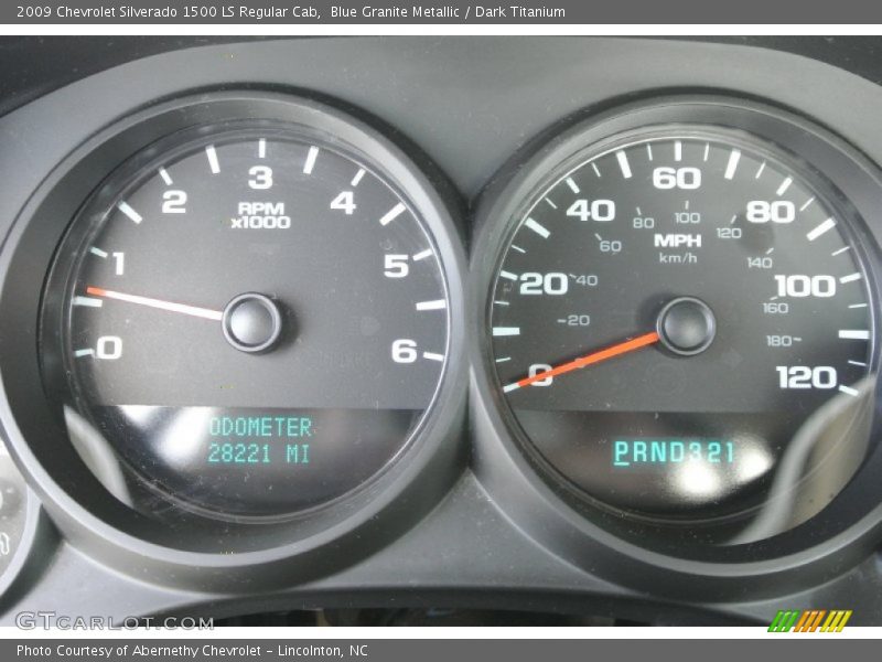 Blue Granite Metallic / Dark Titanium 2009 Chevrolet Silverado 1500 LS Regular Cab