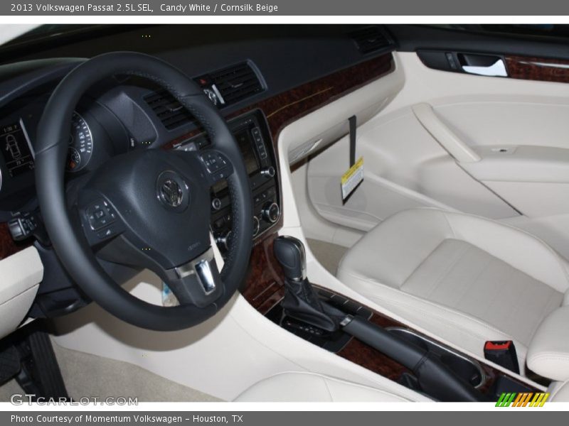 Candy White / Cornsilk Beige 2013 Volkswagen Passat 2.5L SEL