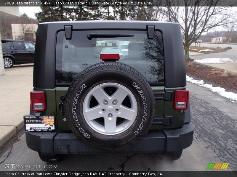 Jeep Green Metallic / Dark Slate Gray/Medium Slate Gray 2009 Jeep Wrangler X 4x4