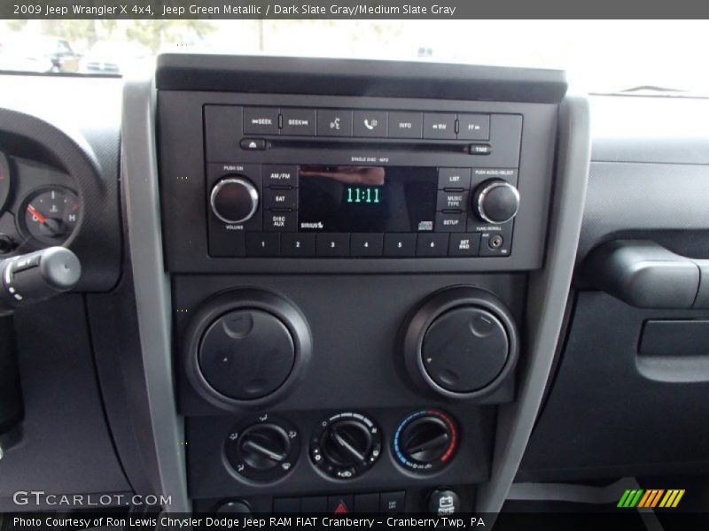 Jeep Green Metallic / Dark Slate Gray/Medium Slate Gray 2009 Jeep Wrangler X 4x4