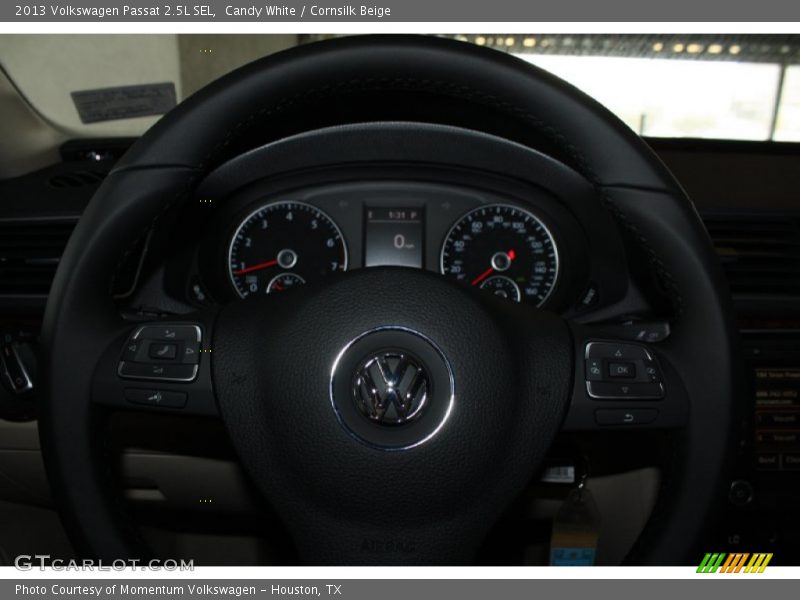 Candy White / Cornsilk Beige 2013 Volkswagen Passat 2.5L SEL