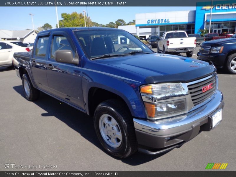 Superior Blue Metallic / Dark Pewter 2006 GMC Canyon SLE Crew Cab