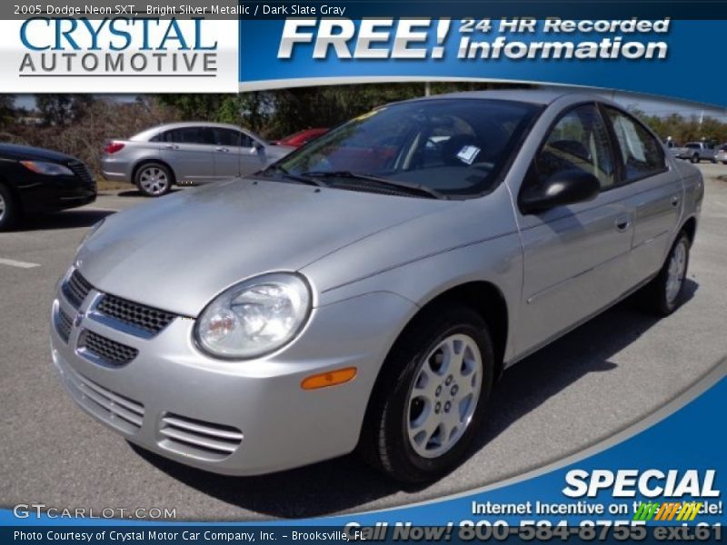 Bright Silver Metallic / Dark Slate Gray 2005 Dodge Neon SXT