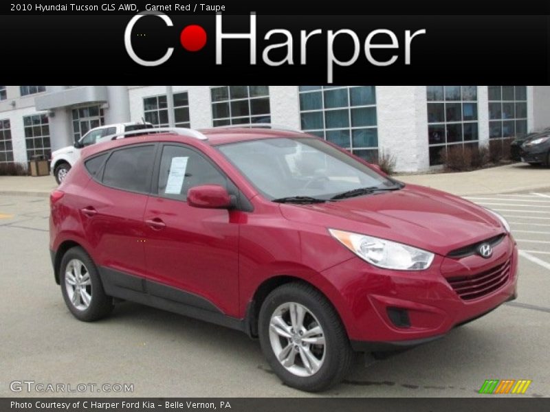 Garnet Red / Taupe 2010 Hyundai Tucson GLS AWD