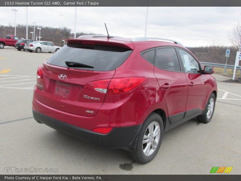 Garnet Red / Taupe 2010 Hyundai Tucson GLS AWD