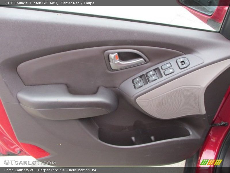 Garnet Red / Taupe 2010 Hyundai Tucson GLS AWD