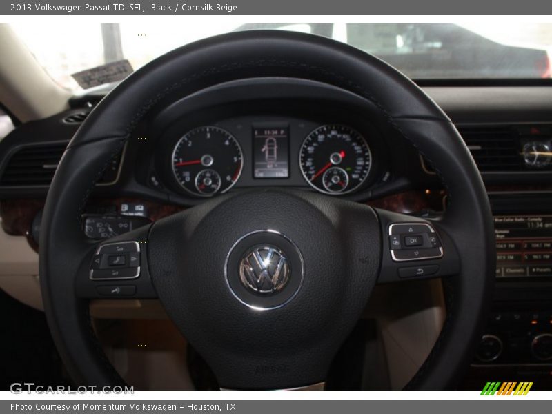 Black / Cornsilk Beige 2013 Volkswagen Passat TDI SEL