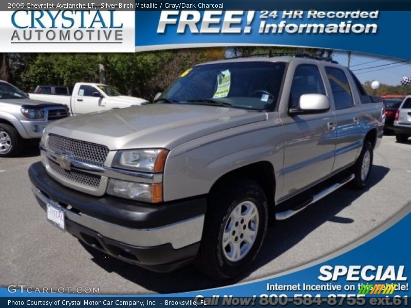 Silver Birch Metallic / Gray/Dark Charcoal 2006 Chevrolet Avalanche LT