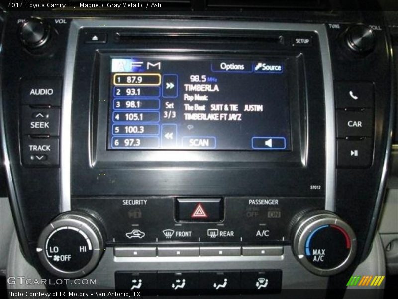 Magnetic Gray Metallic / Ash 2012 Toyota Camry LE