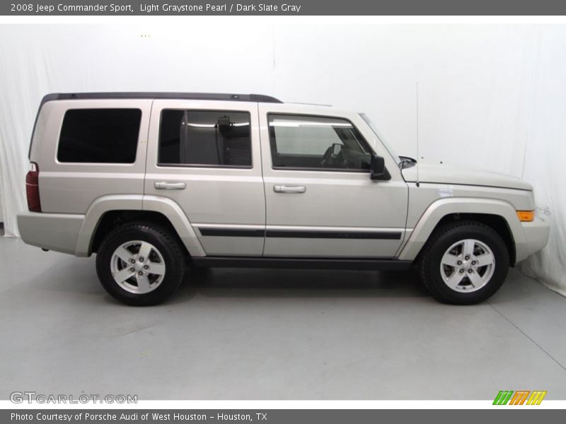 Light Graystone Pearl / Dark Slate Gray 2008 Jeep Commander Sport